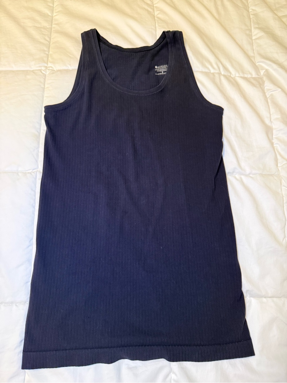 Athleta Navy Ribbed Tank Top